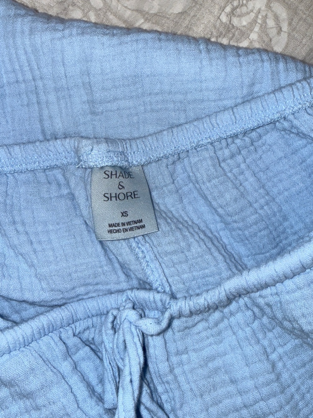 Shade & Shore Women's Pale Blue Textured Drawstring Shorts From Target